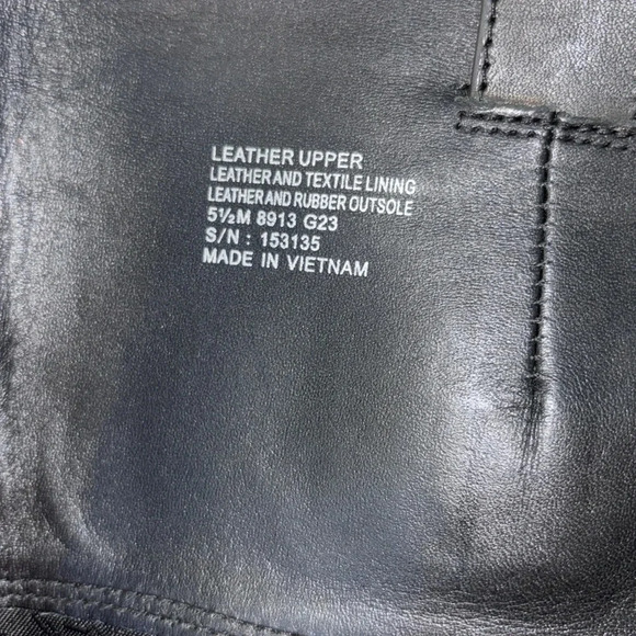 NWOT Tory Burch Double T Riding Black Leather Boots Women Sz 5 1/2M Knee Riding - Picture 7 of 8